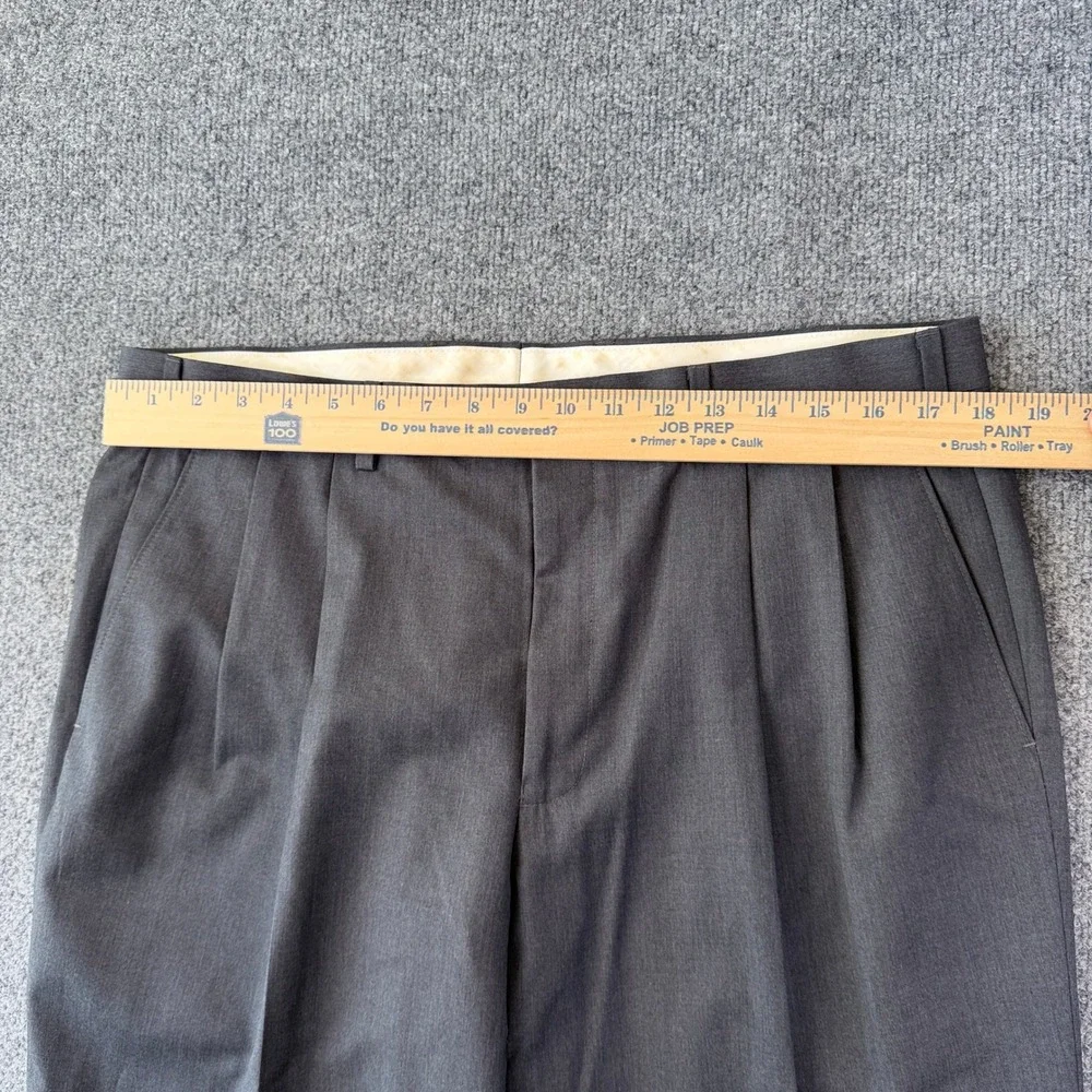 Lauren Ralph Lauren Pants Mens 36x30 Gray Pleated Cuffed Rayon Flowy Trousers